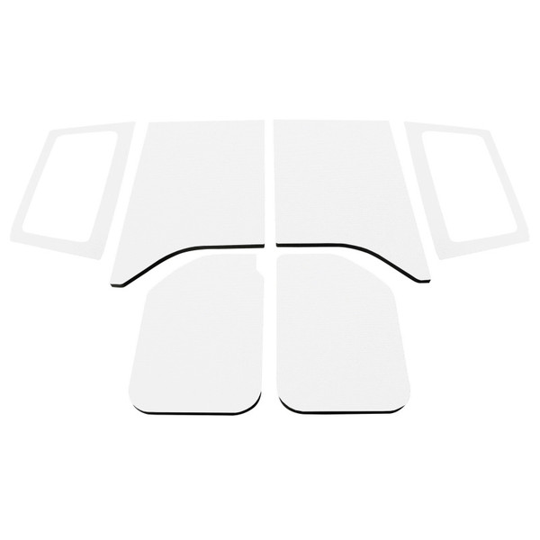 DEI 11-18 Jeep Wrangler JK 2-Door Boom Mat Complete Headliner Kit - 6 Piece - White - 50287