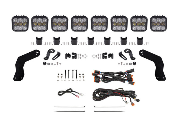 Diode Dynamics 17-24 Can-Am Maverick X3 SS5 Sport CrossLink Roof Lightbar Kit - White Combo - DD7890