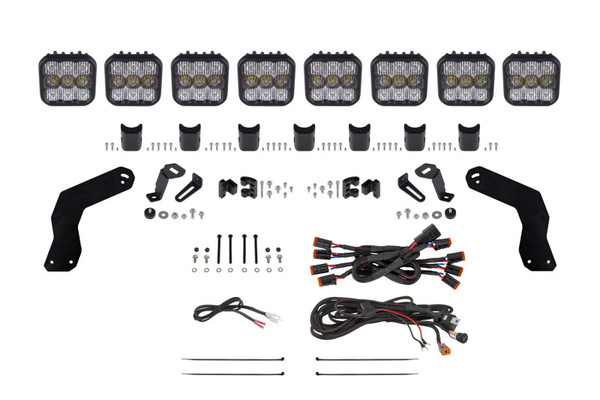 Diode Dynamics 17-24 Can-Am Maverick X3 SS5 Pro CrossLink Roof Lightbar Kit - White Combo - DD7892