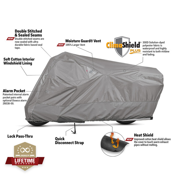 Dowco WeatherAll Plus Motorcycle Cover Gray - XL - 50004-07