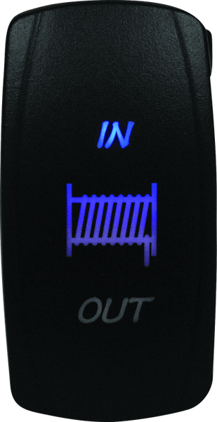 DragonFire Racing Lighted Switch Winch In/Out Blue - 521373