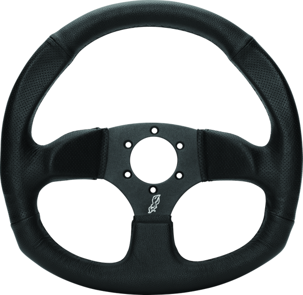 DragonFire Racing Steering Wheels - D-Shaped- Vinyl- Iron Series- 0in offset - 522162