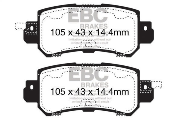 EBC 12+ Mazda CX-5 2 Greenstuff Rear Brake Pads - DP22135