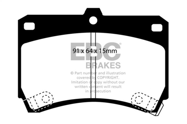 EBC 94-97 Ford Aspire 1.3 manual Greenstuff Front Brake Pads - DP2884