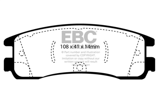 EBC 08-09 Buick Allure (Canada) 5.3 Redstuff Rear Brake Pads - DP31122C