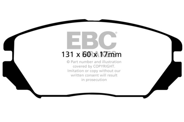 EBC 08-09 Hyundai Azera 3.3 Redstuff Front Brake Pads - DP31757C