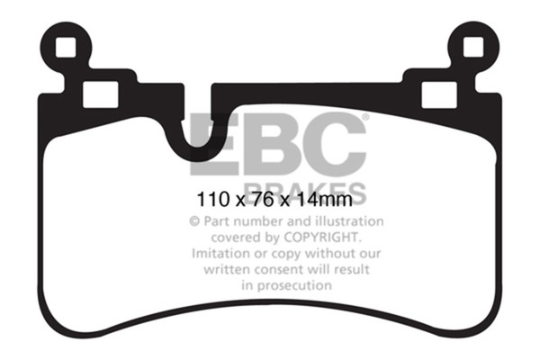 EBC 08-13 Mercedes-Benz C63 AMG (W204) 6.2 Redstuff Rear Brake Pads - DP31839C