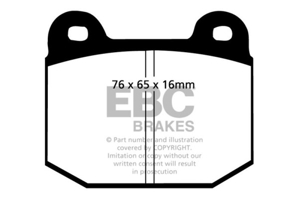EBC 75-80 Lotus Esprit 2.0 Redstuff Front Brake Pads - DP3197C