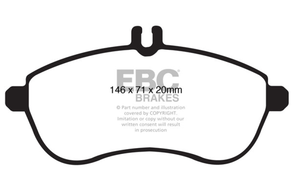 EBC 12-14 Mercedes-Benz C250 (W204) 1.8 Turbo Redstuff Front Brake Pads - DP31989C