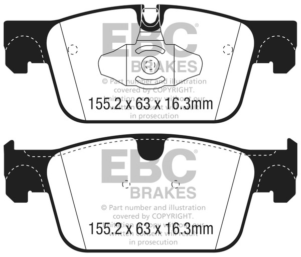 EBC 2017+ Volvo S90 2.0L Turbo Redstuff Front Brake Pads - DP32305C