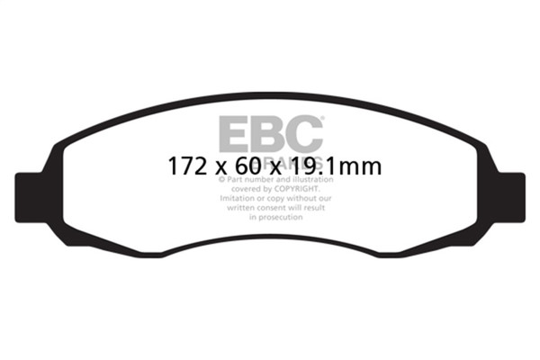 EBC 03-04 Dodge Dakota 2WD 3.7 Yellowstuff Front Brake Pads - DP41647R