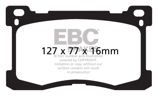 EBC 12+ Hyundai Equus 5.0 Yellowstuff Front Brake Pads - DP41882R