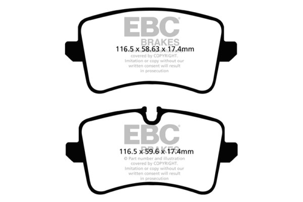 EBC 11 Audi A6 2.0 Turbo Yellowstuff Rear Brake Pads - DP42082R