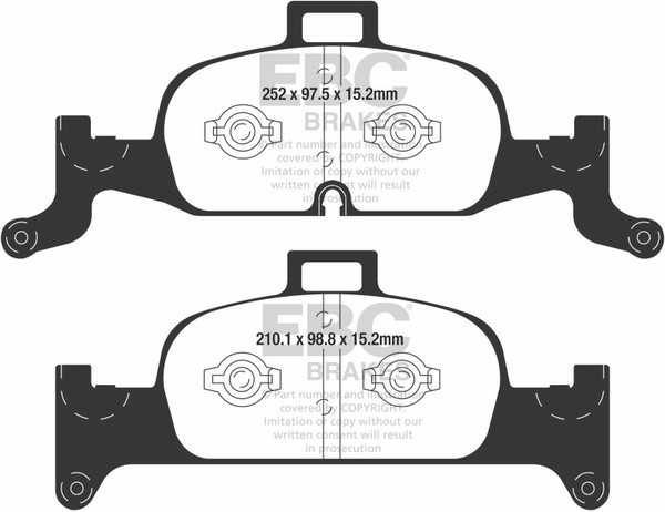 EBC 2018+ Audi A4 Allroad Quattro 2.0L Turbo Yellowstuff Front Brake Pads - DP42290R