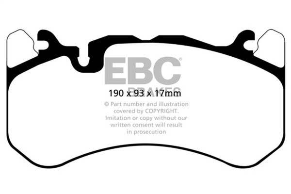 EBC 13-14 Audi RS7 4.0TT (w/Cast Iron Rotors & Trapezoid Weights) Bluestuff Front Brake Pads - DP52081NDX
