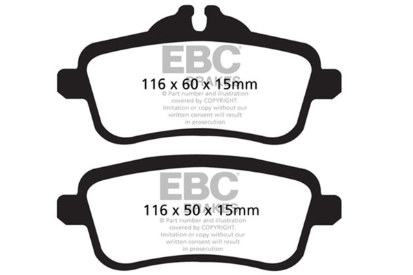EBC 13-16 Mercedes-Benz GL63 AMG 5.5 Twin Turbo Bluestuff Rear Brake Pads - DP52137NDX
