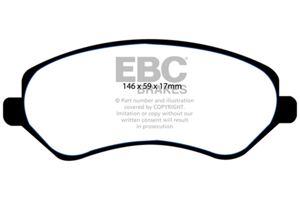 EBC 04-07 Chrysler Town & Country 3.3 Rear Drums Greenstuff Front Brake Pads - DP61612