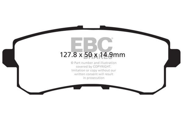 EBC 11-13 Infiniti QX56 5.6 Greenstuff Rear Brake Pads - DP61876