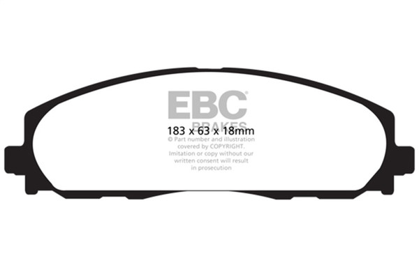 EBC 12+ Chrysler Town & Country 3.6 Greenstuff Front Brake Pads - DP61888
