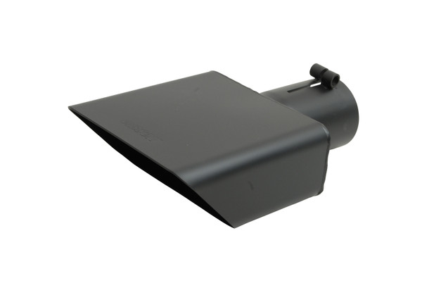 Gibson Rectangle Sport Tip - Center - 6x2.75in OD/2.5in Inlet/9.5in Length - Black Ceramic - 500432-B