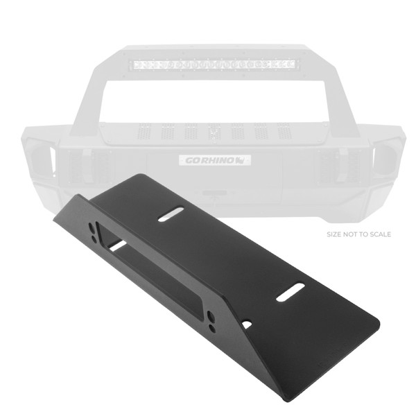Go Rhino 07-20 Jeep Wrangler JL/JLU/JK/JKU/Gladiator JT Rockline Bumper Fairlead Mount Plate - 332000T