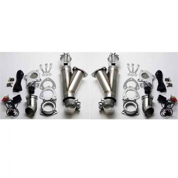 Granatelli 3.0in Stainless Steel Electronic Dual Exhaust Cutout w/Slip Fit & Band Clamp - 302530K