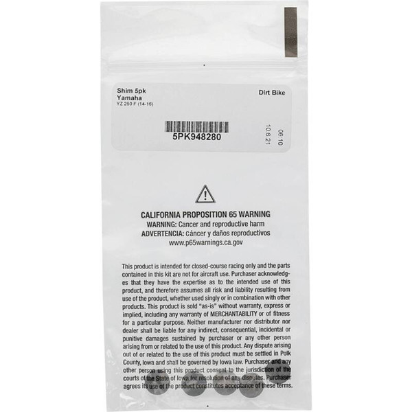 Hot Cams Shim Kits 2.800mm Thickness - 5 Pack - 5PK948280