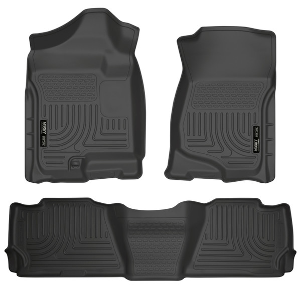 Husky Liners 07-13 GM Escalade/Suburban/Yukon WeatherBeater Black Front & 2nd Seat Floor Liners - 98251
