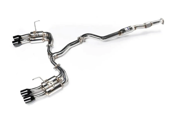 Invidia 2022+ Subaru WRX Gemini Single Layer Quad Black Tip Cat-Back Exhaust - HS22WRXGM4SB