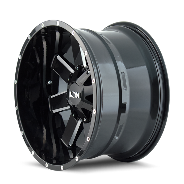 ION Type 141 17x9 / 6x135 BP / 13mm Offset / 106mm Hub Gloss Black Milled Wheel - 141-7937M13