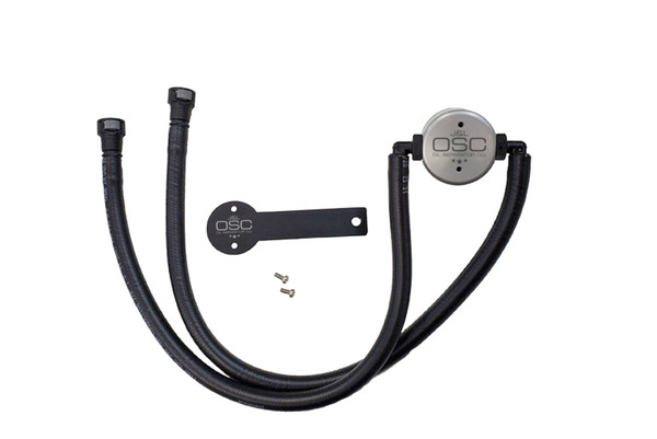 J&L 16-24 Chevrolet Camaro LT1 6.2L Drivers Side Oil Separator 3.0 - Clear Anodized - 3081D-C