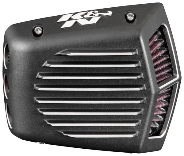 K&N Street Metal Intake System for 01-16 Harley-Davidson Softail/Dyna - Shaker Black - RK-3950