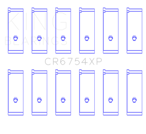 King Engine Bearings Toyota/Lexus 2JZGE/2JZGTE 3.0L (Size 0.25mm) Performance Rod Bearing Set - CR6754XP0.25