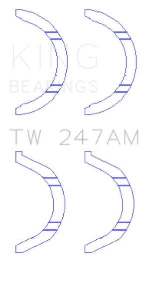 King Engine Bearings Mitsubishi 6G71/6G72/6G72T/6G73 V6/Hyundai G6AV V6 Thrust Washer Set - TW247AM