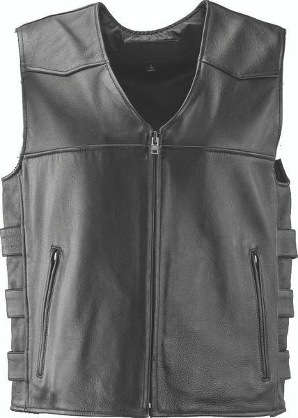 Kuryakyn Leather By River Road Plains Leather Vest Black - Medium - 094406