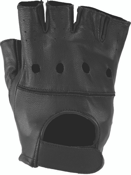 Kuryakyn Leather By River Road Hollister Shorty Gloves Black - Medium - 094455