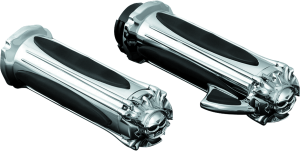 Kuryakyn Premium Zombie Grips With Throttle Boss Dual Cable Chrome - 6295