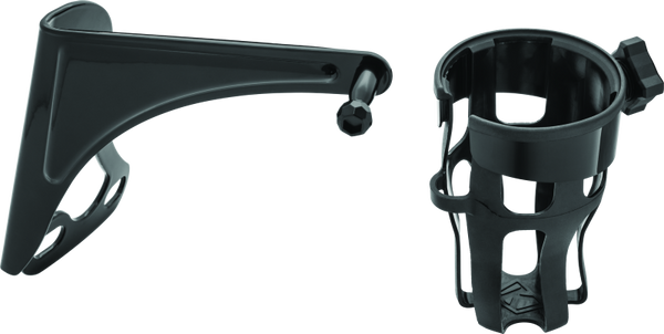 Kuryakyn Reflex Drink Holder Right Side HD Touring Passenger Mount 96-13 Gloss Black - 6489