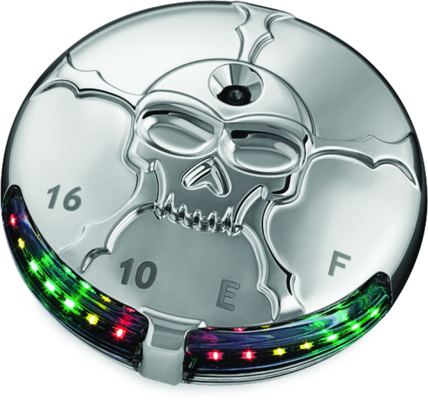 Kuryakyn Zombie Fuel & Battery Gauge Chrome - 7357