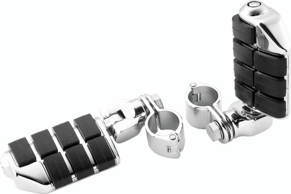 Kuryakyn Dually ISO  Pegs With 1-1/4inch Clamp Chrome (Pair) - 7992