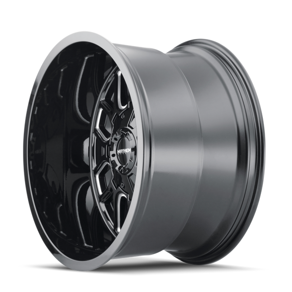 Mayhem 8107 Cogent 20x9 / 8x180 BP / 0mm Offset / 124.1mm Hub Black w/ Milled Spokes Wheel - 8107-2978BM