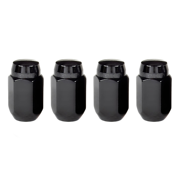 McGard Hex Lug Nut (Cone Seat) M14X1.5 / 22mm Hex / 1.635in. Length (4-Pack) - Black - 64072