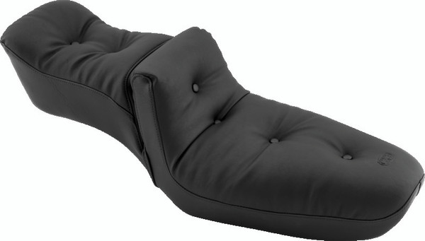 Mustang 82-03 Harley Sportster Duke 1PC Seat Regal - Black - 75116