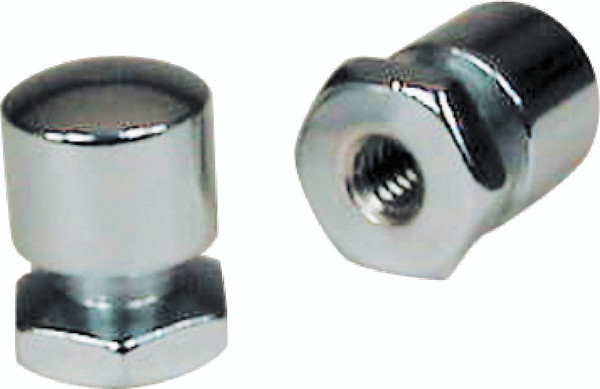 Mustang Solo Mounting Nuts (Pair) - Chrome - 78032