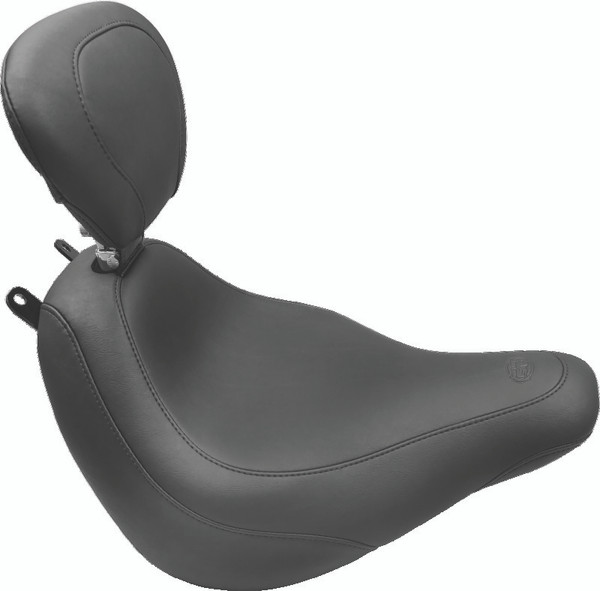 Mustang 18-19 Honda Gold Wing GL1800 Standard Touring 1PC Seat w/ Driver Backrest - Black - 79920