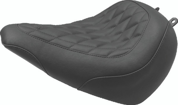 Mustang 18-21 Harley Street Bob Wide Tripper Passenger Seat Diamond Stitch - Black - 83036
