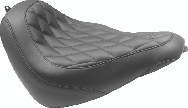 Mustang 18-21 Harley Softail Slim Wide Tripper Solo Seat Diamond Stitch - Black - 83047