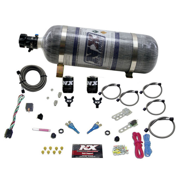 Nitrous Express Dodge EFI Full Race Dual Nozzle Nitrous Kit (100-300HP) w/Composite Bottle - 20315-12