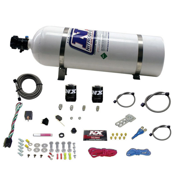 Nitrous Express Dodge EFI Race Single Nozzle Nitrous Kit (100-250HP) w/15lb Bottle - 20316-15