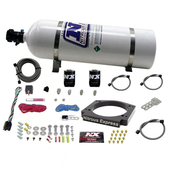 Nitrous Express GM LS 112mm Adapter Plate Kit (100-400HP) w/ 15LB Bottle - 20917-15